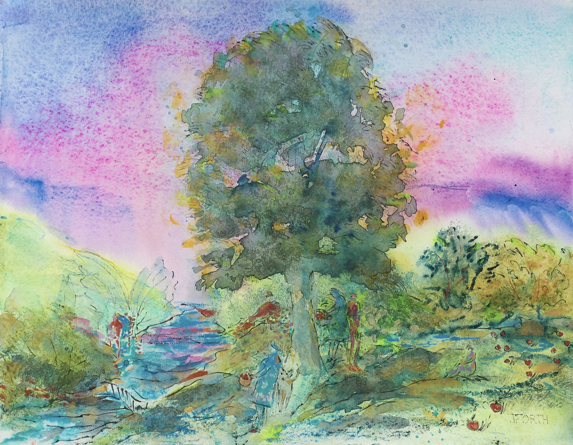 Orchard and Sycamore by Jane Forth